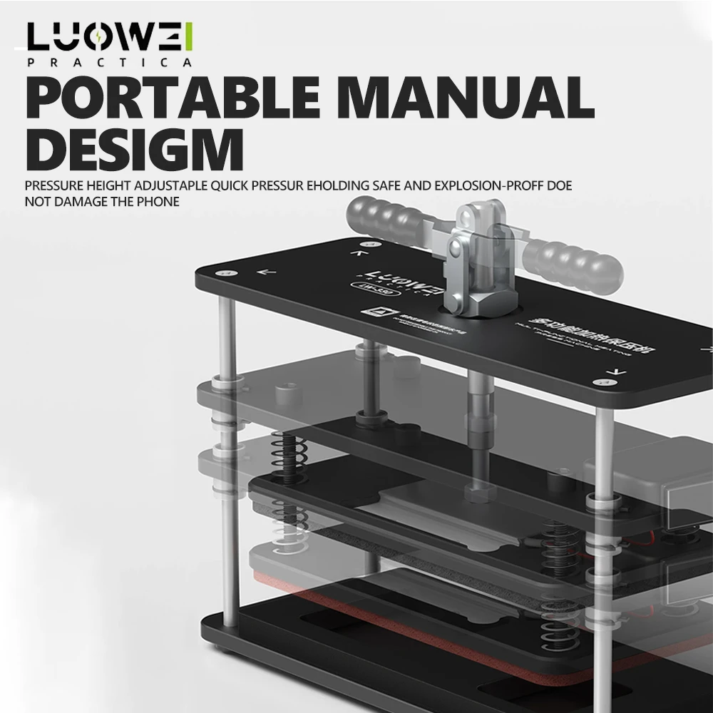 LUOWEI LW-330 Protector de calefacción Universal para reparación de teléfonos móviles soporte de prensa de calor cubierta trasera herramienta de retención de presión de calefacción - imagen 5