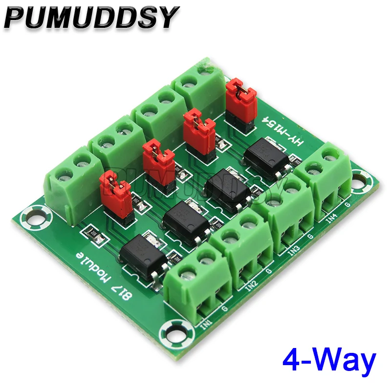 Optoacoplador PC817 módulo Adaptador convertidor de voltaje, placa de aislamiento de 2 vías y 4 canales, controlador fotoeléctrico aislado, 3,6-30V - imagen 3
