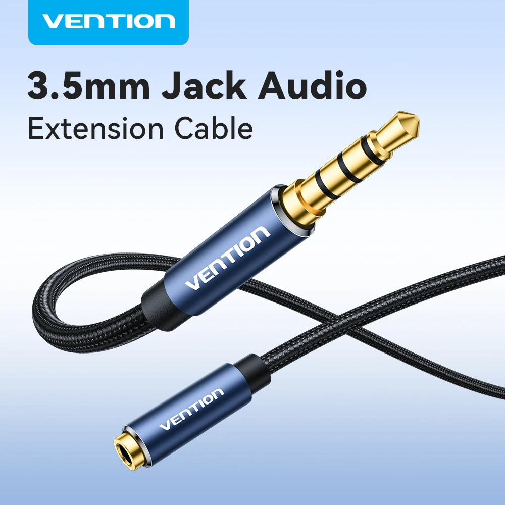 Vention Cable Extensión Auxiliar 3,5mm – Uso Coche PC TV - imagen 2