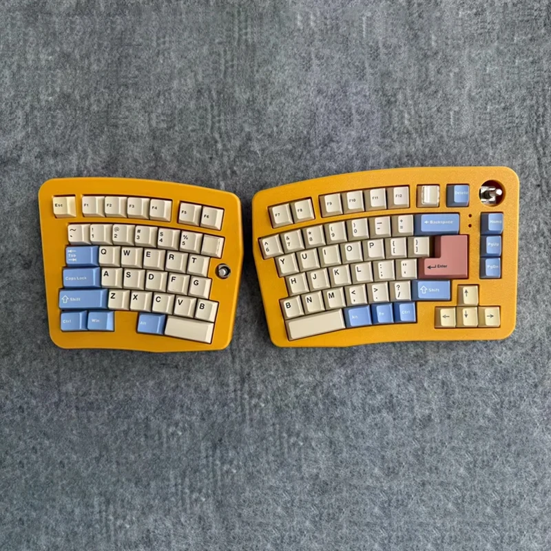 Alice Split Keyboard Wired Single Mode Hot-swappable Custom Keyboard Kit Qmk Vial Key Change Gasket Structure Split Keyboard Kit - imagen 5