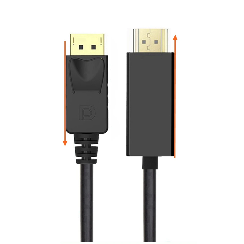 Convertidor adaptador de cable macho Compatible con Displayport macho de 6 pies y 1,8 m para PC, portátil, proyector HD