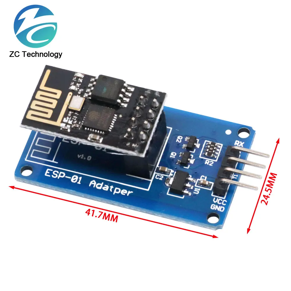 Módulo adaptador inalámbrico WiFi ESP8266, serie ESP-01, 3,3 V, 5V, Esp01, Breakout, adaptadores PCB, Compatible con Arduino - imagen 3