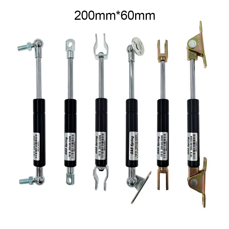 Bisagra plegable con resorte de gas, carrera 200mm, 50-500N, 5-50 kg