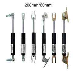 Bisagra plegable con resorte de gas, carrera 200mm, 50-500N, 5-50 kg