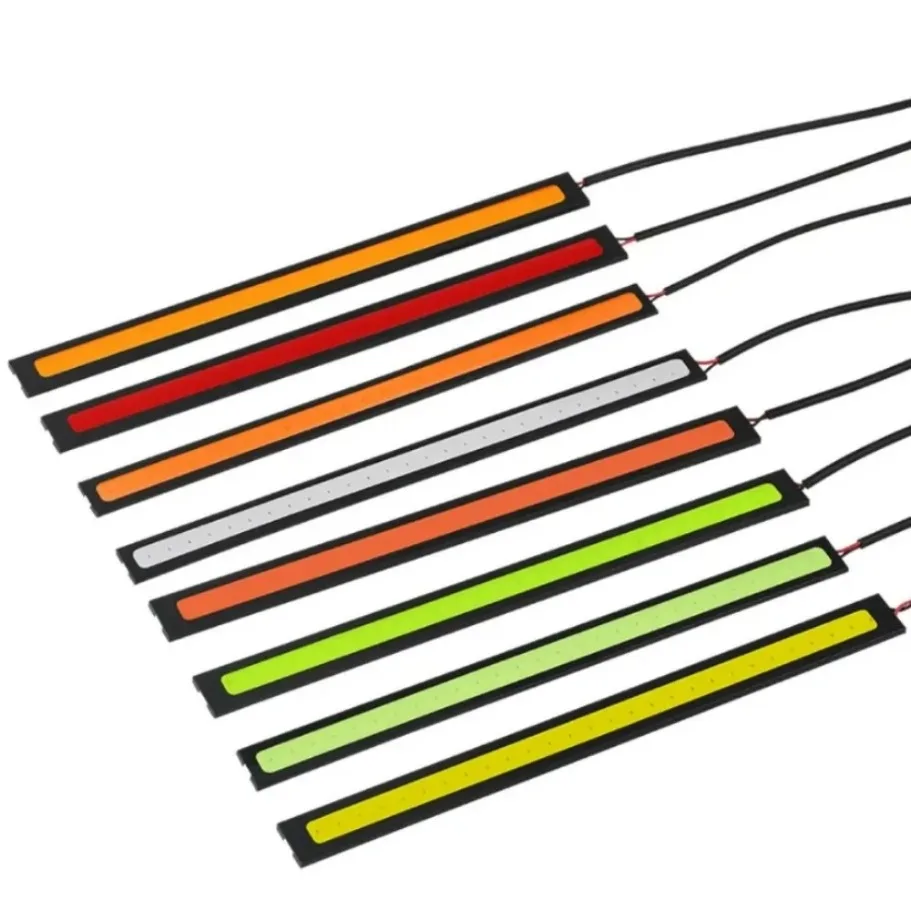Luces de circulación diurna LED COB impermeables, iluminación de coche, diseño interior de coche, tira de luces de alto brillo, 12V, 6500K, 17cm - imagen 3