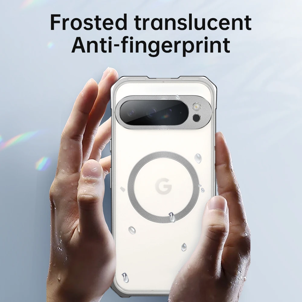 Funda magnética de aleación de aluminio para Google Pixel 9 Pro 8, funda de cargador inalámbrico de metal, fundas antigolpes para Pixel 8 Pro XL Pixel9 - imagen 5