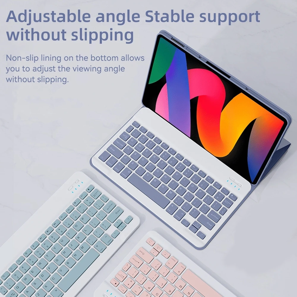Para Redmi Pad SE Funda para teclado magnético de 11 pulgadas para Xiaomi Redmi Pad 10,61 pulgadas Funda de cuero con teclado y ratón - imagen 2