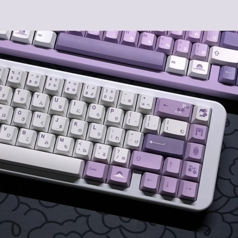 Juego de teclas con tema de glicina, perfil de cereza PBT, teclas originales personalizadas hechas a mano para accesorios de teclado mecánico, regalo DIY - imagen 5