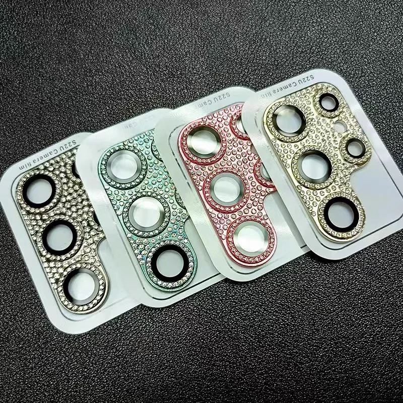 Anillo de cámara brillante para Samsung Galaxy S24 Ultra S23 Plus S24 + Protector de pantalla de lente trasera película de vidrio para S24ultra Cap Case - imagen 4