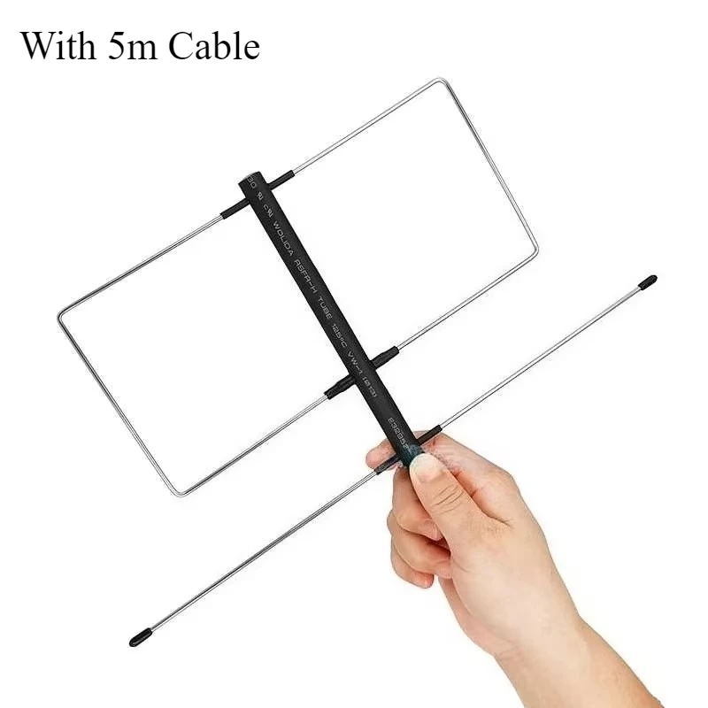 Antena Yagi portátil de 433MHz, Cable de 5m, estación de Radio de alta ganancia RG174 6dBi + amplificador de señal direccional de largo alcance de doble banda UV