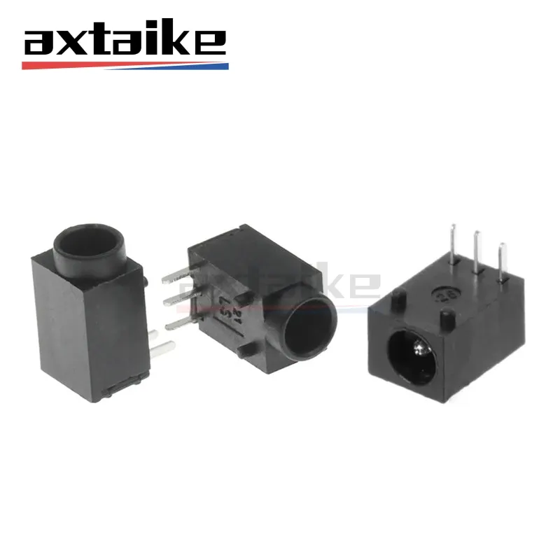 10 Uds DC-003 DC-003A 3,5x1,3mm conector de toma de corriente CC hembra enchufe de montaje en Panel de 3 pines DC003 DC003A 3,5*1,3 MM