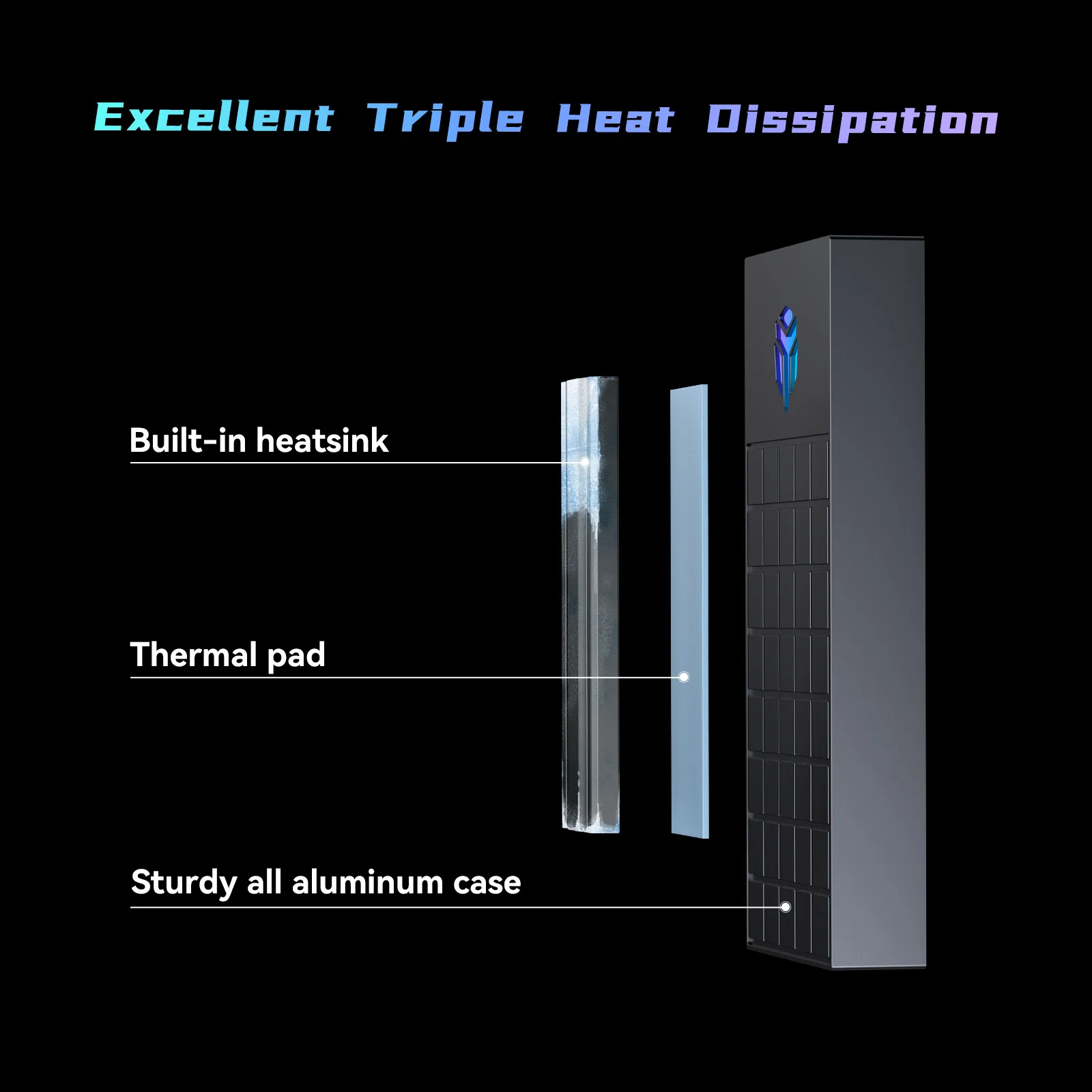 Yottamaster-carcasa SSD M.2 NVMe, caja de almacenamiento externo, 10gbps, M2, NVMe, USB3.1, Gen2, 10gbps, UASP, 4TB de capacidad - imagen 5