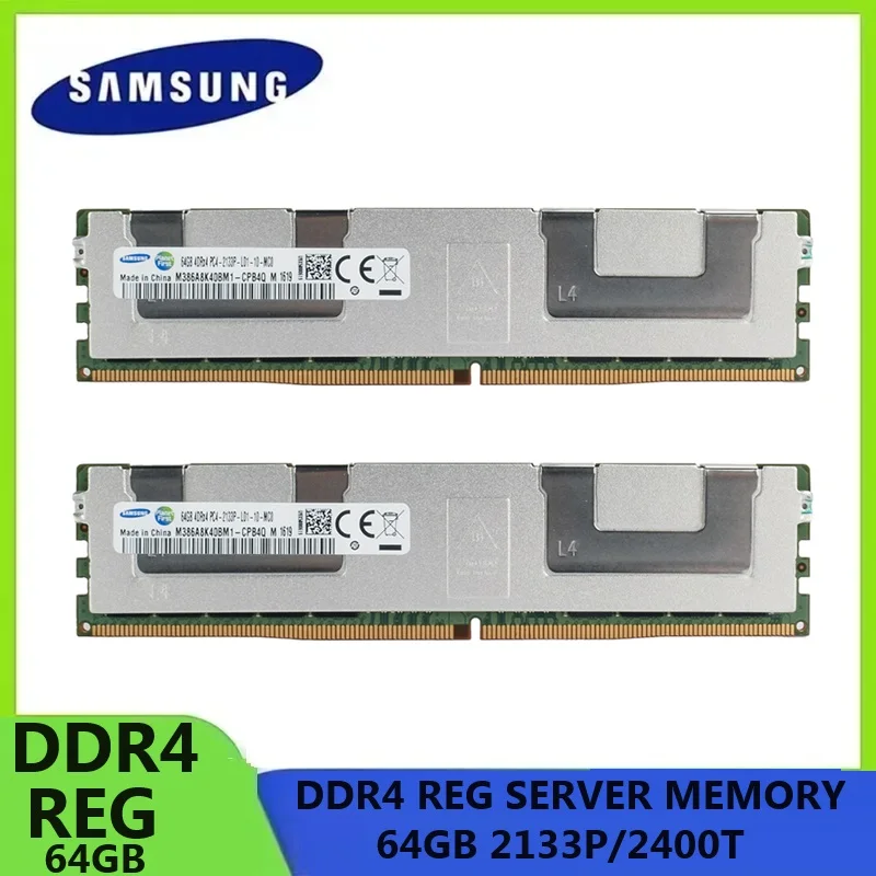 Samsung server ddr4 speicher ram reg ram 64gb reg ecc unterstützung x99 motherboard rec 2400t 2133p server memoria ddr4 ram samsung