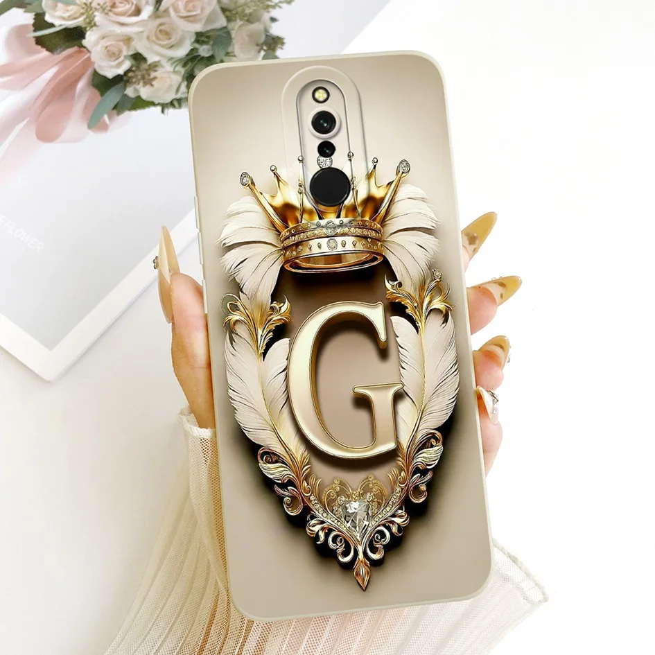 Para Xiaomi Redmi 8 funda de lujo con letras iniciales suave TPU mate funda de silicona para Redmi 8 8A Dual 8A Pro funda protectora - imagen 3