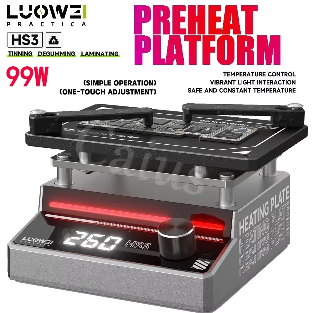 LUOWEI HS3 Estación de precalentamiento plataforma de precalentador en capas termostática para Android IPhoneX-16Pro Max herramienta de reparación de chips de placa base - imagen 2