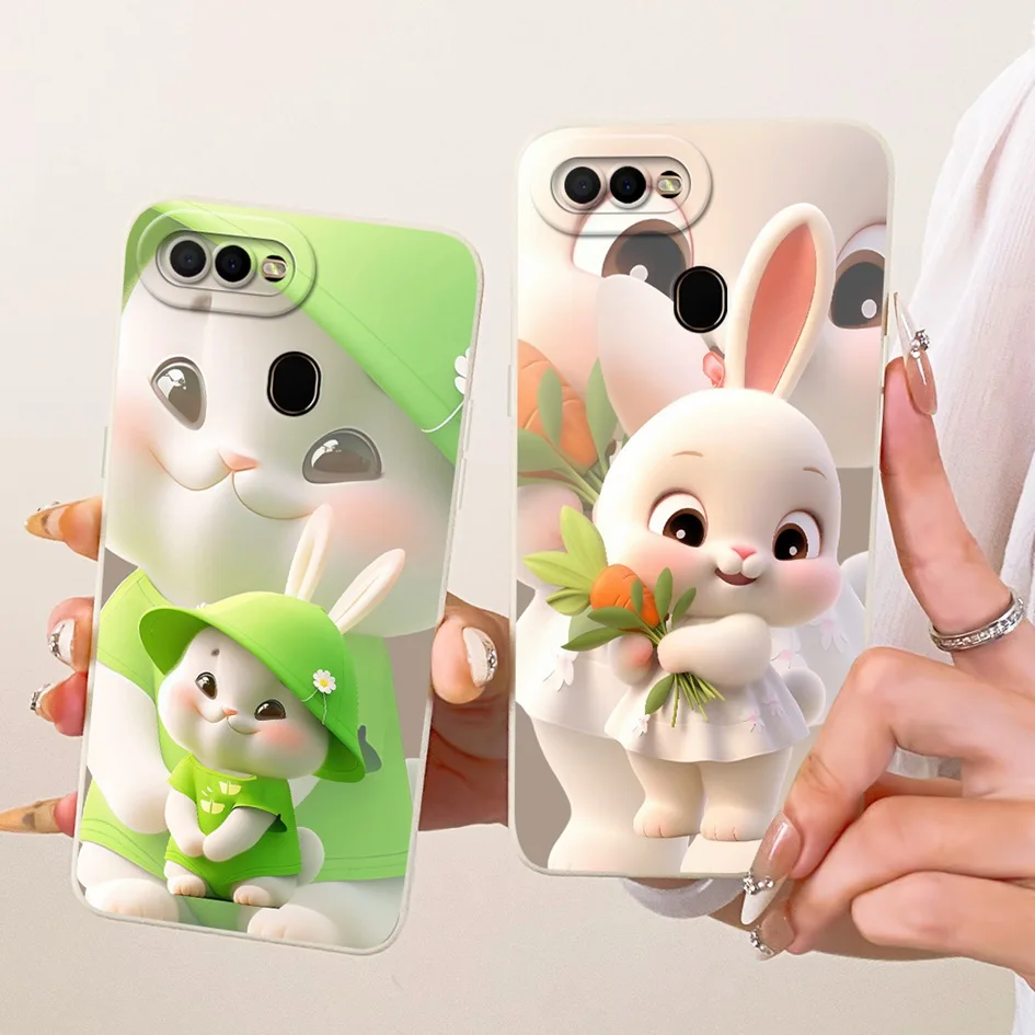 Funda para OPPO A5s AX5s A12 contraportada CPH2077 CPH1909 carcasa de teléfono de silicona líquida suave pintada de lujo para OPPO A7 AX7 A7N - imagen 2