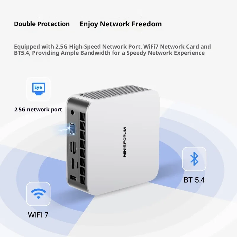 MINISFORUM X1-255: AMD Ryzen 7 255 AI Mini PC con OCuLink para GPU externo, juegos y oficina - imagen 5