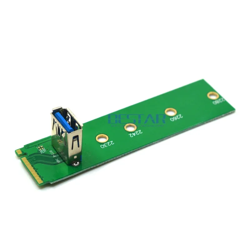Elevador USB 3,0 PCI-E 1X 16X a M.2 PCIE USB 3,0 NGFF M2 NVMe convertidor de extensión de tarjeta gráfica de minería adaptador extensor de tarjeta - imagen 3