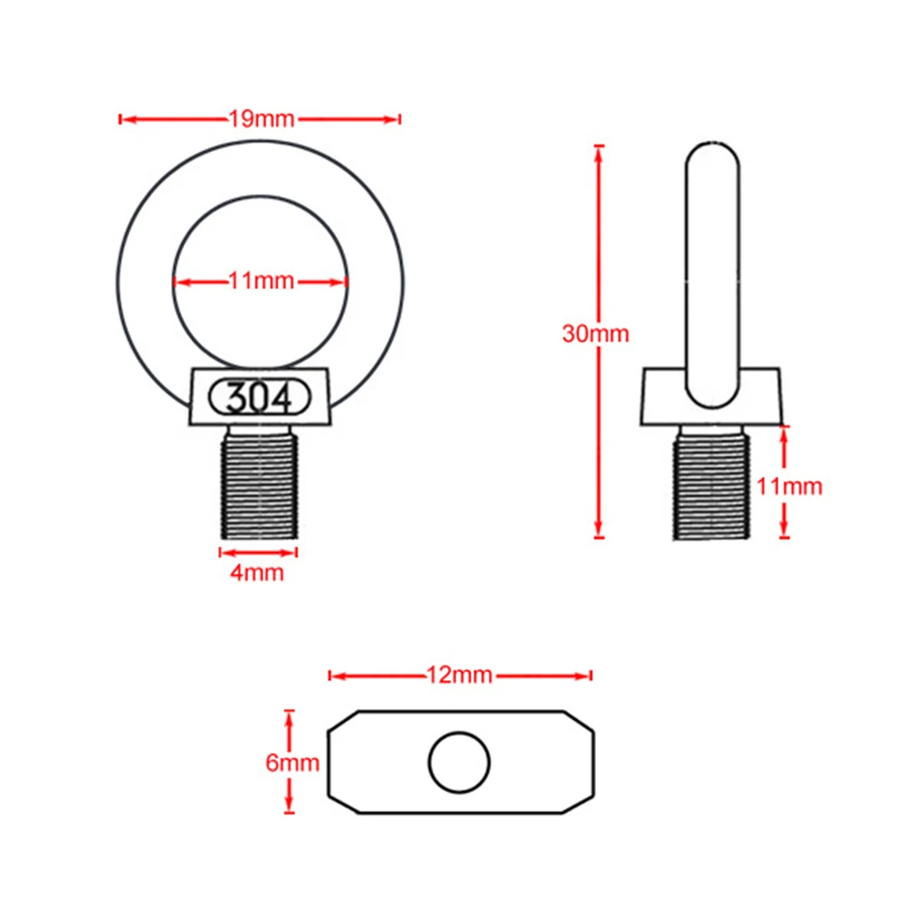 Tornillos de riel de amarre de 2 piezas, montaje de pista de tope de tienda delantera M4 de acero inoxidable 304 para caravana, barco, toldo de Camper - imagen 5