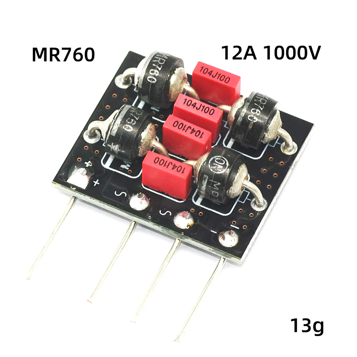 Puente rectificador de alta velocidad MR756/MR760, 12A, 600V, puente rectificador de recuperación rápida, pila para fuentes de alimentación de Audio Hi-Fi D25XB60 - imagen 3
