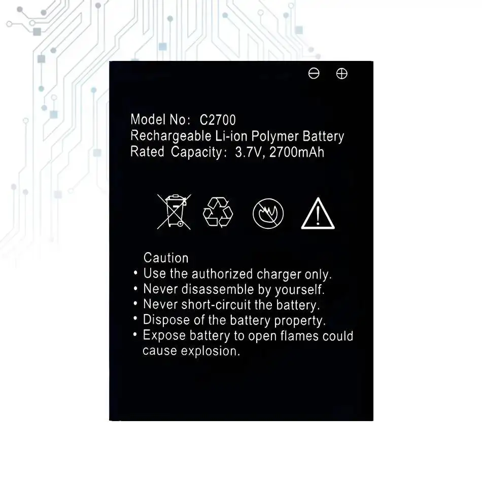 Batería inalámbrica de repuesto Premium para enrutador Wifi Coconut C2700, 2700Mah - imagen 2