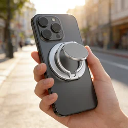 Soporte de anillo magnético de doble cara para teléfono móvil, accesorio plegable portátil, soporte de agarre para iPhone