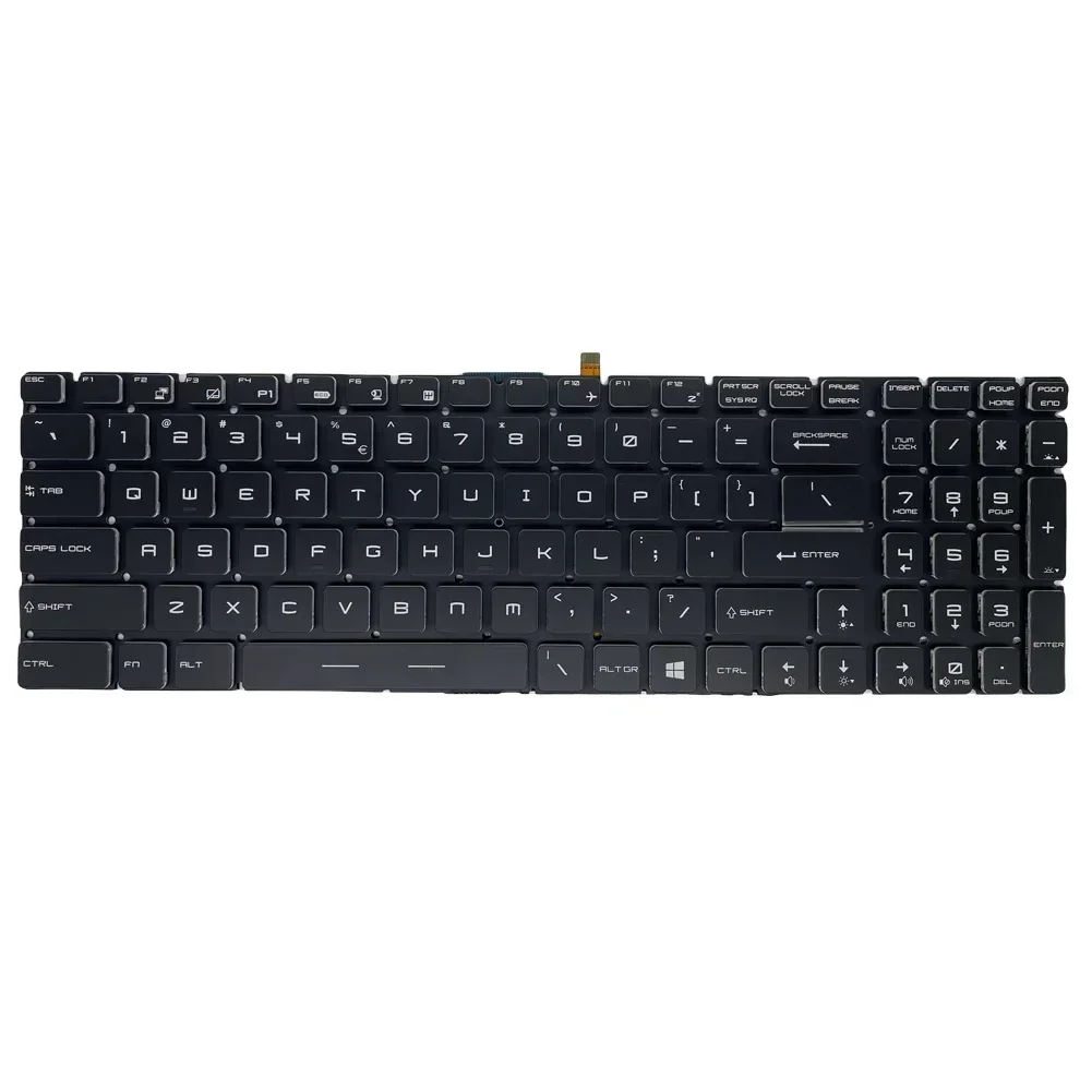 Teclado de repuesto para MSI GT62 GE62 GS60 GL60 GP62 GT72 GE72 GS63 GL62 GP72 Series teclado retroiluminado diseño estadounidense-rojo - imagen 4
