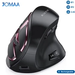 Jomaa Ratón Vertical Inalámbrico 2.4G Bluetooth – Recargable para Mac PC iPad