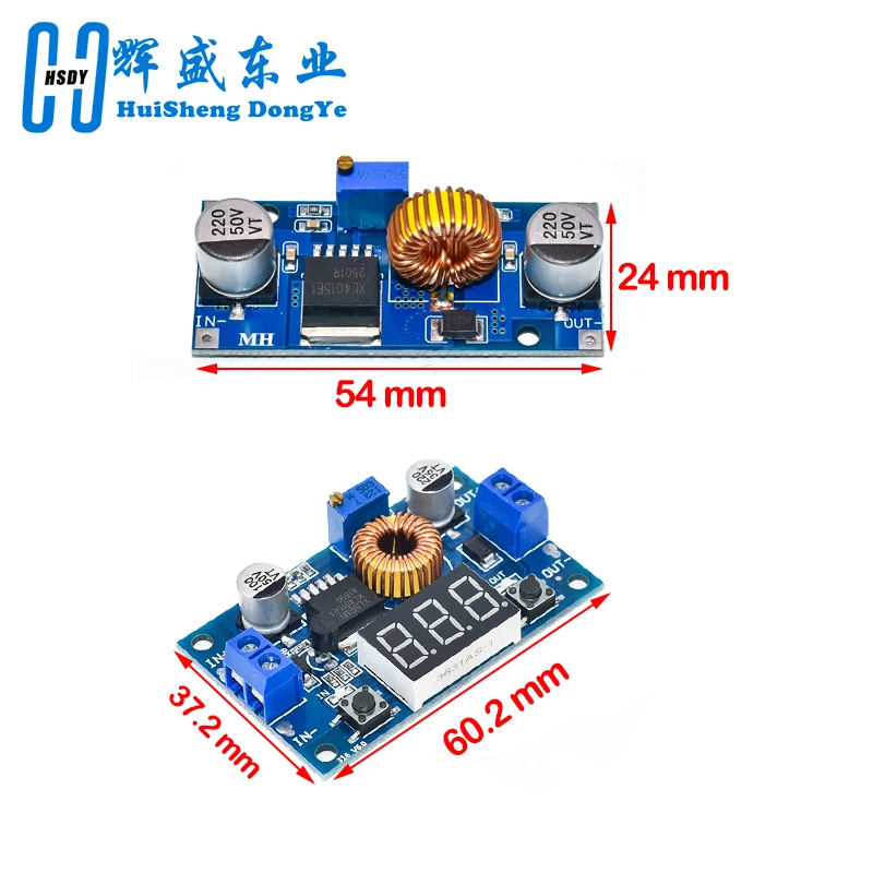 XL4015 Módulo de cargador reductor ajustable de alta potencia 5A 75W DC-DC convertidor reductor Controlador LED con voltímetro rojo - imagen 2