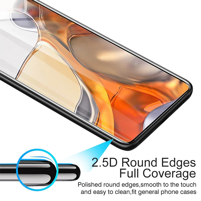Protector de pantalla de vidrio templado para móvil, cubierta completa de borde a borde, color negro, para Xiaomi Mi 11i 11 Lite 5G 11X 11T Pro, paquete de 3 unidades - imagen 4
