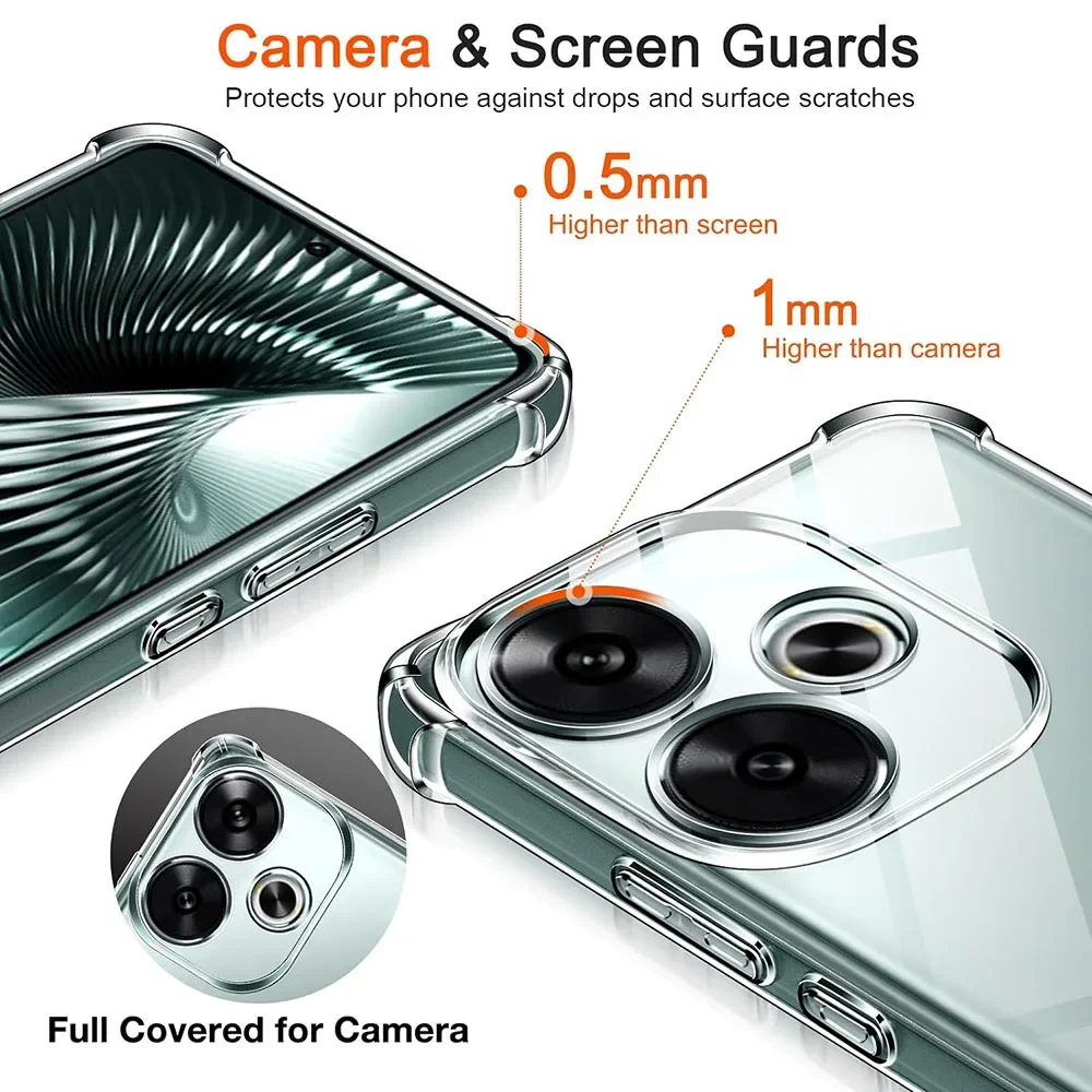 Funda transparente suave de silicona a prueba de golpes para Xiaomi Poco X7 F6 F5 F4 F3 X6 X5 X4 X3 GT M6 M4 M3 Pro, carcasa transparente ultrafina - imagen 4