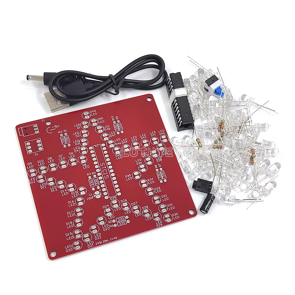 Kit de electrónica educativo LED con altavoz para soldadura escolar - imagen 3