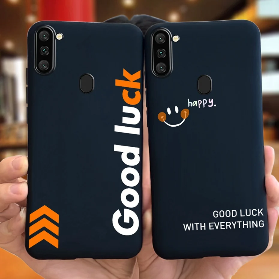 Para Samsung Galaxy A11 M11 lindos animales de dibujos animados funda de teléfono para Samsung A11 M11 A115F M115F Color caramelo funda trasera de silicona suave - imagen 5