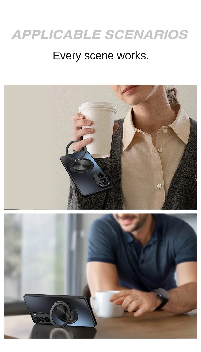 Funda dura mate con anillo magnético, carcasa trasera protectora para Huawei Nova 12, 11, 10, 9, 8, 7 Pro, 11, 9, 8, 7 Se, 6, 5 - imagen 4