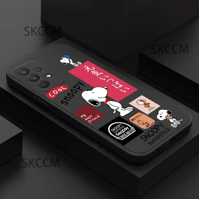 Funda de teléfono Snoopies de dibujos animados de lujo para Samsung Galaxy S24 Ultra S23FE S22 S20 Plus A15 A35 A50 A51 A54 A55 A71 A72 A73 - imagen 4