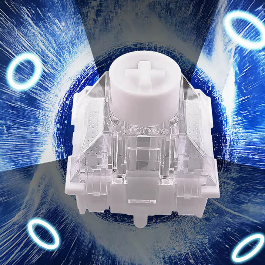 Unionwell Xueyao interruptor magnético Snow Shine interruptor RGB lineal para teclado mecánico magnético resorte largo prelubricado 45g 480Gs