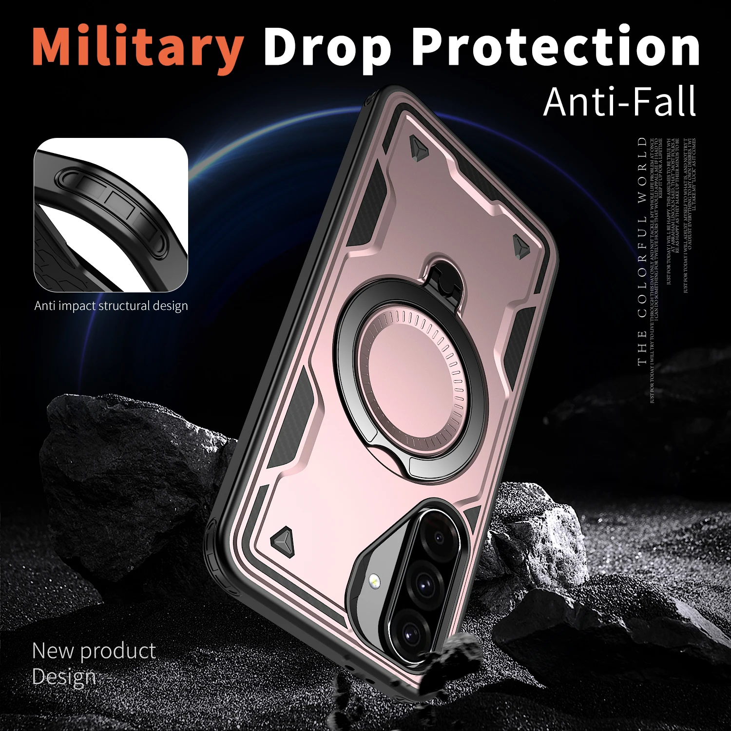 Funda de teléfono magnética giratoria de lujo 360 para Samsung S25 Ultra S24 Plus S23 A17 A55 A25 soporte para MagSafe cubierta a prueba de golpes - imagen 4