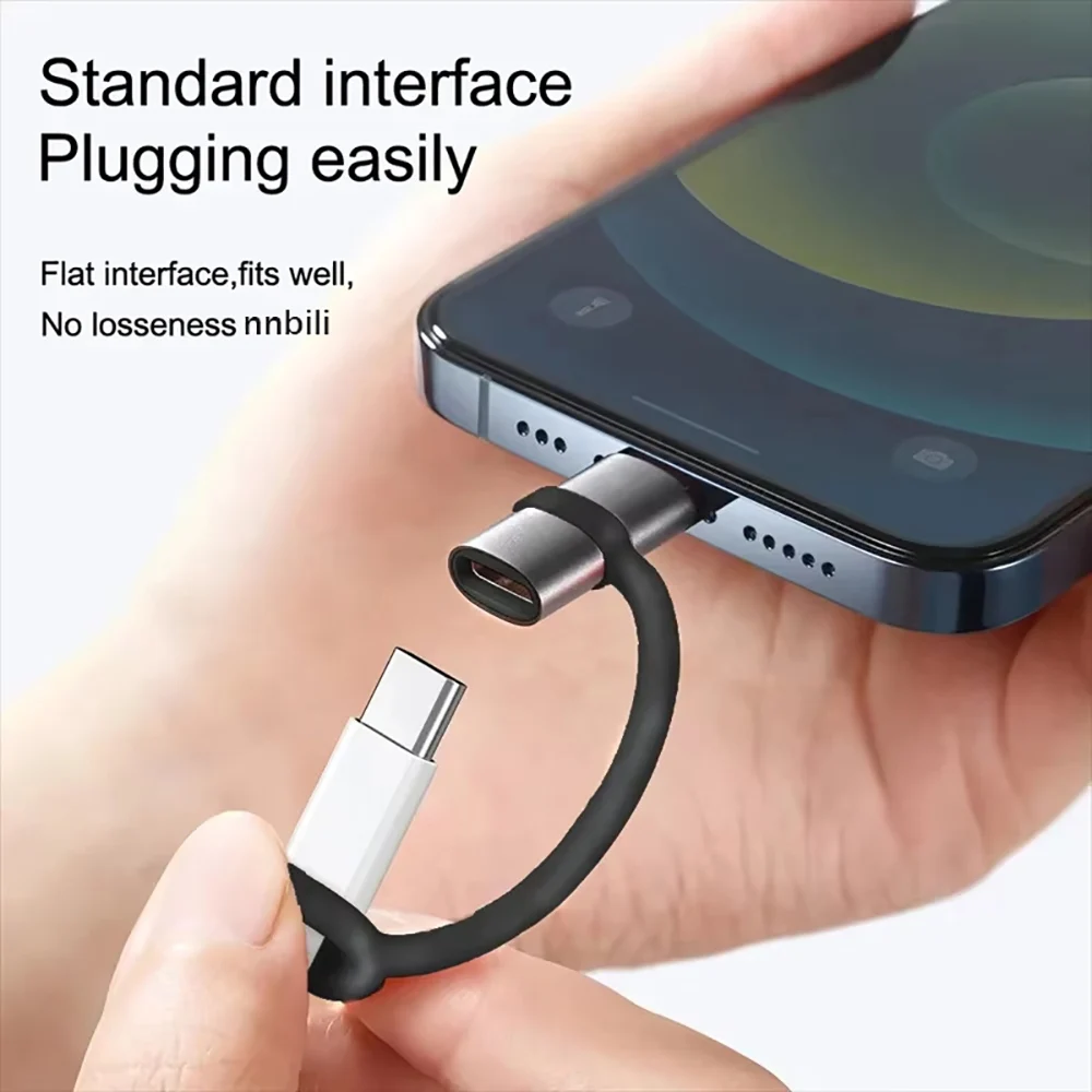 Adaptador PD30W USB C a iOS, convertidor tipo C macho a hembra Lightning para iPhone 14 13 12 11 Pro Max Macbook iPad carga rápida - imagen 4