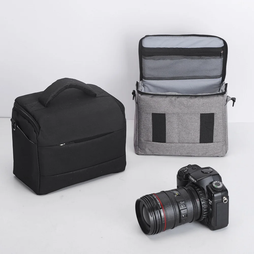 Bolso DSLR, bolsos, bolso de hombro de nailon, estuche para cámara, fotógrafo portátil para Sony, Nikon, Canon, Panasonic, equipo, bolso cruzado - imagen 4