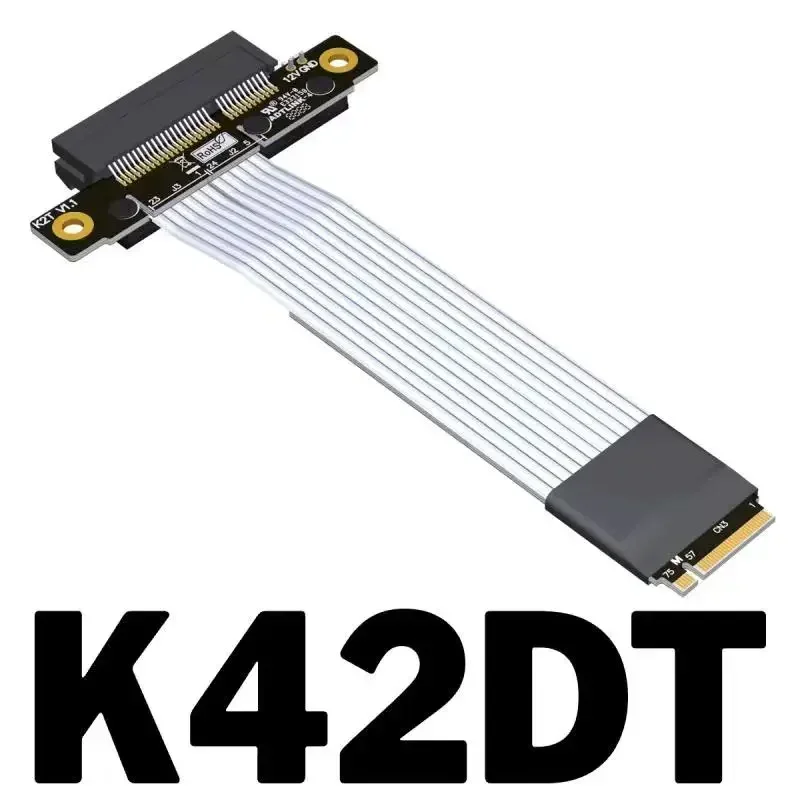 Cable elevador PCIE 4,0x4 M2 M.2 NVMe Key M SSD a PCI-E x4 4,0, Cable de extensión Gen 4 SATA, Cable de alimentación 64G/bps GPU, puente extensor - imagen 3