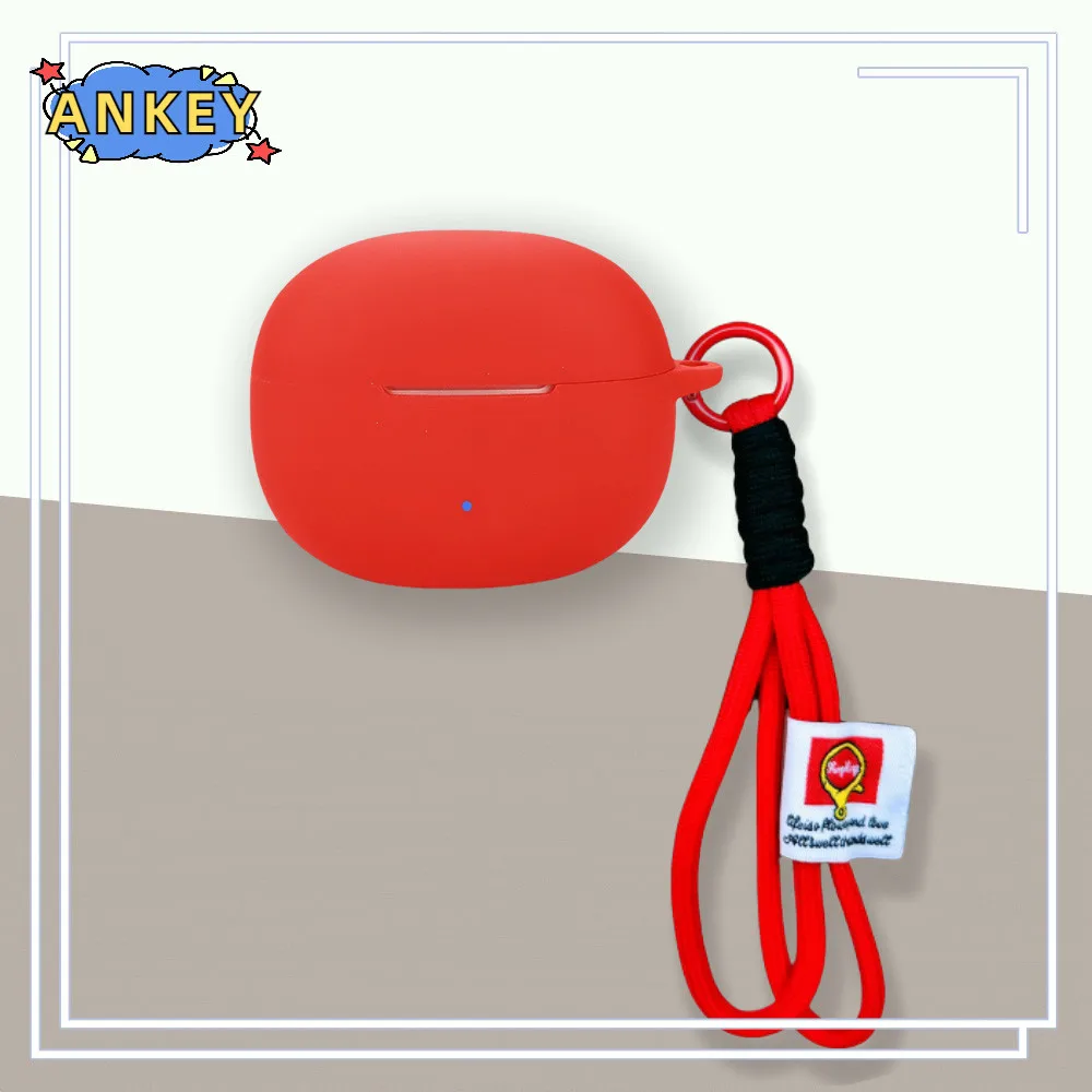 Funda para Edifier Comfo Q, funda protectora de silicona suave, portátil, resistente a los arañazos, carcasa con mosquetón y cordón - imagen 2