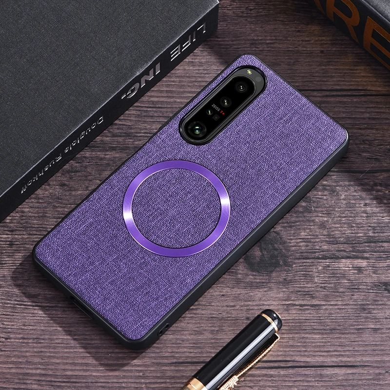 Funda de lujo para Sony Xperia 1 VI 10Vi, carcasa magnética de PU con protección de carga inalámbrica, carcasa trasera para teléfono Sony xperia 10 1vi - imagen 2