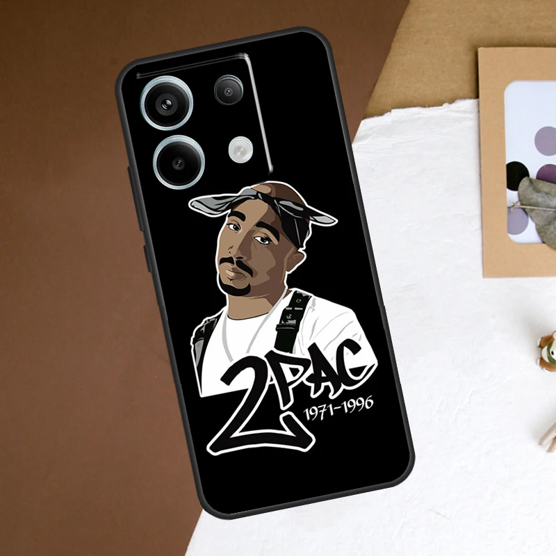 Funda 2pac tupac Crown 2 pac para Xiaomi Redmi Note 13 11 9 10 12 Pro Plus 9S 10S 11S 12S Redmi 13C 9C 10C 12C - imagen 4