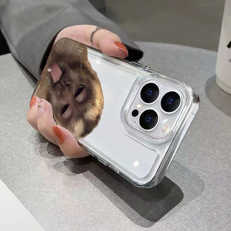 Funda de teléfono transparente suave con gráfico de mono para Samsung Galaxy A16 A15 A35 A36 A56 A54 A53 A55 S25 S24 Ultra S23 S22 Plus S21 FE - imagen 4