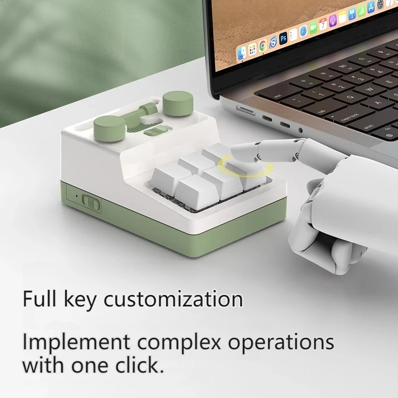 Teclado de tres modos RGB, tecla completa personalizada, intercambiable en caliente, perilla de teclado personalizado, Teclado mecánico de oficina multifunción Bluetooth - imagen 4