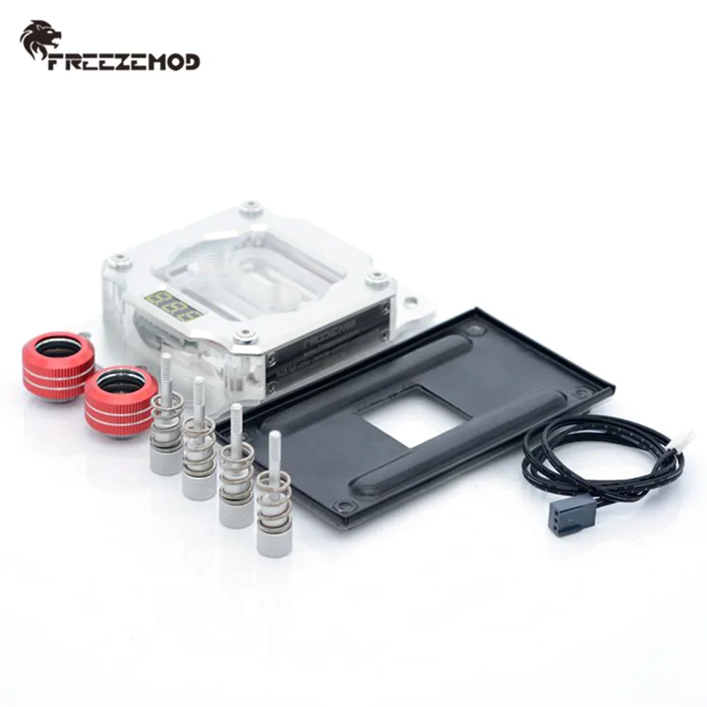 FREEZEMOD CPU bloque enfriador de agua pantalla LCD Sensor pantalla LCD AMD AM3 AM4 Ryzen enfriador PC MOD termómetro de cobre UPR-2018 - imagen 5