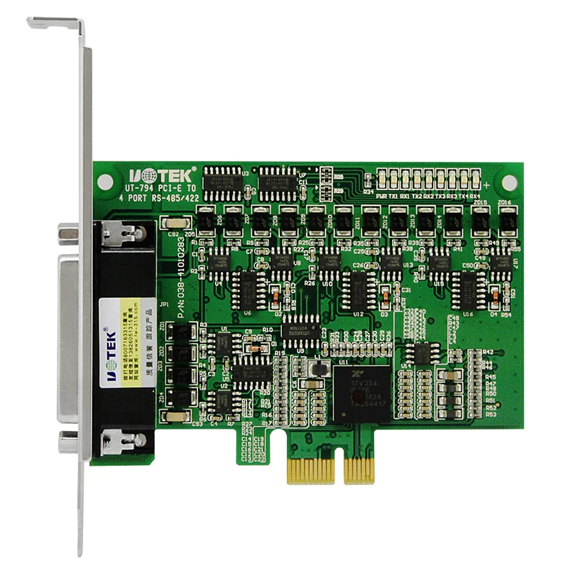 UOTEK Industrial PCI-E a RS-485 RS-422 tarjeta serie PCIE a RS485 RS422 4 puertos convertidor de alta velocidad DB9 Com conector UT-794 - imagen 2