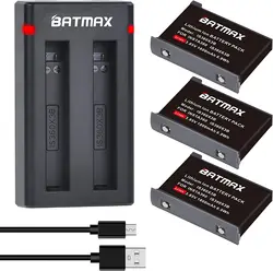 Batmax-Batería de repuesto para Cámara de Acción Insta360 ONE X3, 1800mAh, cargador Dual USB, para Insta 360 One X3
