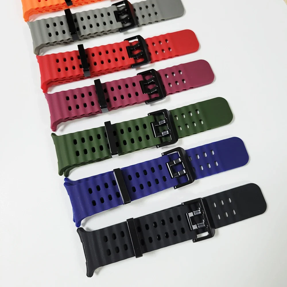 Correa marina para Samsung Galaxy Watch Ultra, pulsera deportiva de silicona sin huecos, 47mm - imagen 4