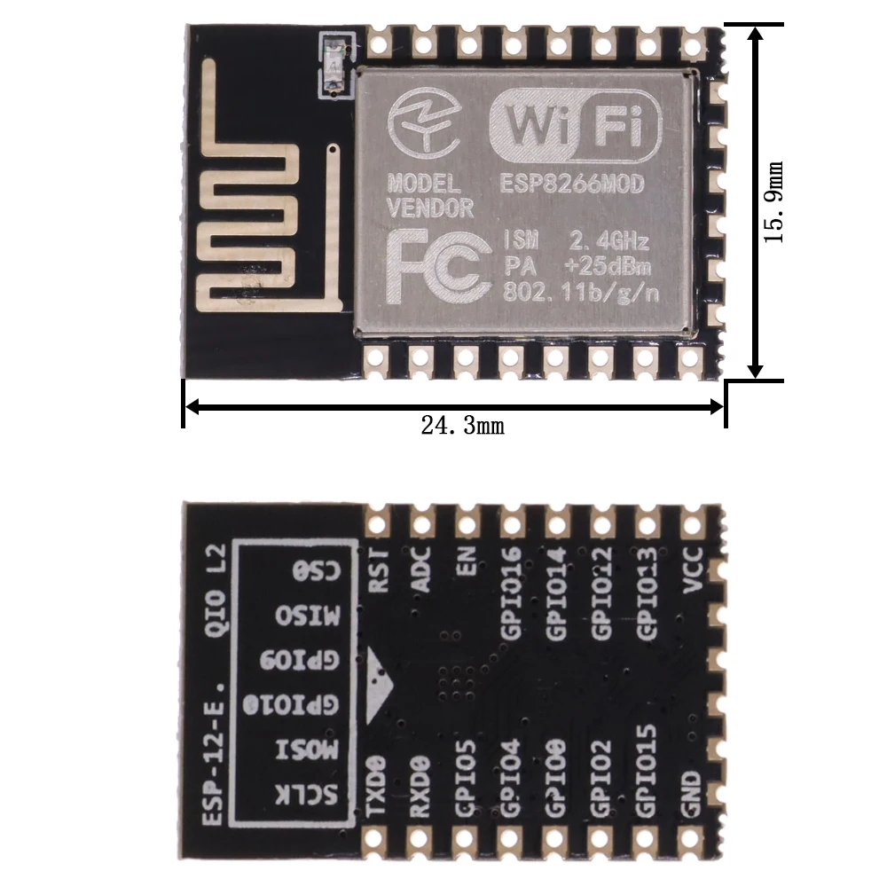 Módulo inalámbrico serie WIFI ESP8266 ESP-12F, ESP-01, ESP-07, ESP-12S, ESP-12E, ESP-01S, transceptor inalámbrico ESP32 - imagen 4